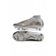 Nike Zoom Mercurial Superfly Ix Elite Xxv Se SG Pro Metallic Silver Black Wolf Grey Soccer Cleats