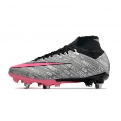 Nike Zoom Mercurial Superfly Ix Elite Xxv SG Pro Metallic Silver Hyper Pink Black Soccer Cleats