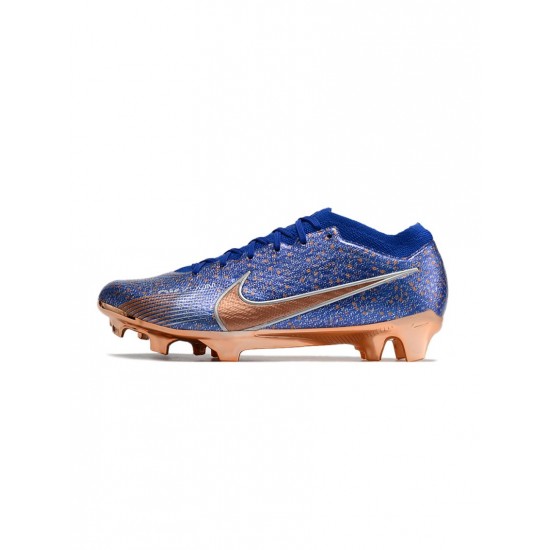 Nike Zoom Mercurial Vapor 15 Elite FG Blue Gold Silver Soccer Cleats