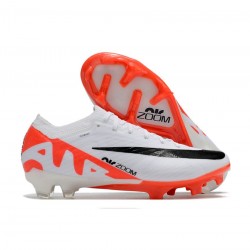 Nike Zoom Mercurial Vapor 15 Elite FG Bright Crimson White Black Soccer Cleats