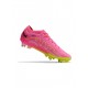 Nike Zoom Mercurial Vapor 15 Elite SG Anti Clog Pink Blast Volt Gridiron Soccer Cleats