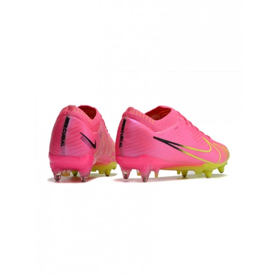 Nike Zoom Mercurial Vapor 15 Elite SG Anti Clog Pink Blast Volt Gridiron Soccer Cleats