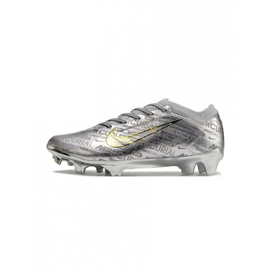 Nike Zoom Mercurial Vapor 15 Elite Xxv Se FG Metallic Silver Soccer Cleats