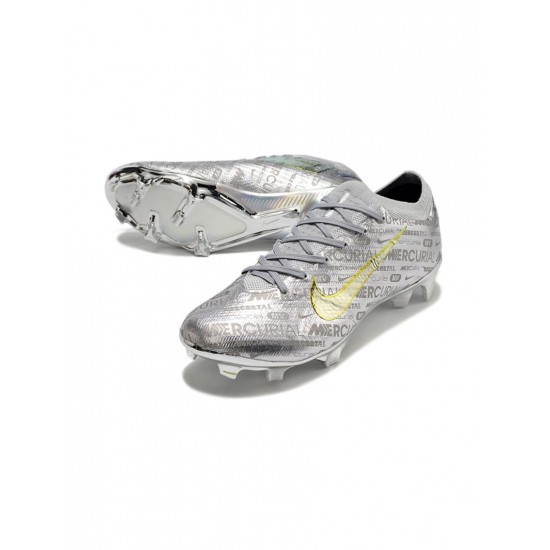 Nike Zoom Mercurial Vapor 15 Elite Xxv Se FG Metallic Silver Soccer Cleats