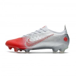 Nike Mercurial Vapor 14 Elite FG Silver Red Football Soccer Cleats