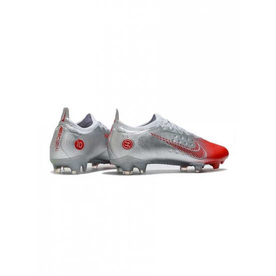 Nike Mercurial Vapor 14 Elite FG Silver Red Football Soccer Cleats