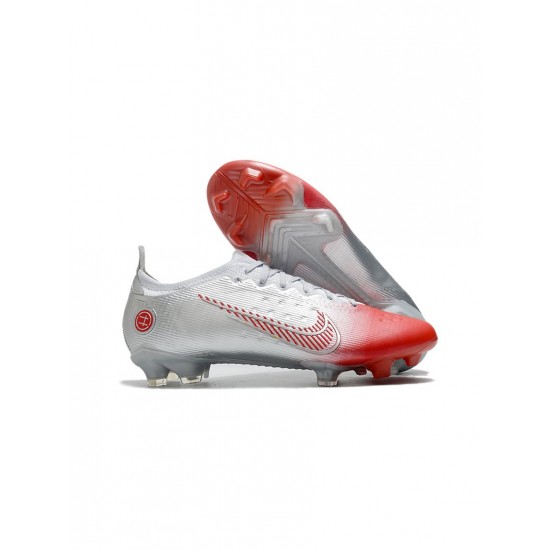 Nike Mercurial Vapor 14 Elite FG Silver Red Football Soccer Cleats