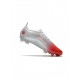 Nike Mercurial Vapor 14 Elite FG Silver Red Football Soccer Cleats