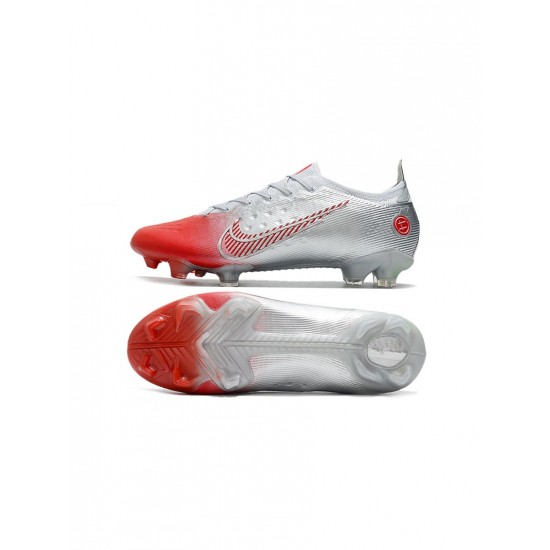 Nike Mercurial Vapor 14 Elite FG Silver Red Football Soccer Cleats