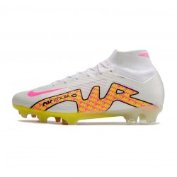 Nike Air Zoom Mercurial Superfly Elite 9 FG White Pink Black Soccer Cleats