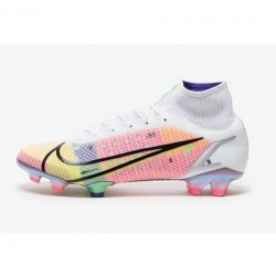 Nike Mercurial Superfly Dragonfly Viii Elite FG White Metallic Silver Soccer Cleats