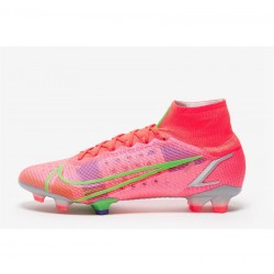 Nike Mercurial Superfly Viii Elite FG Bright Crimson Metallic Silver Soccer Cleats