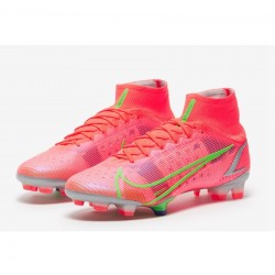 Nike Mercurial Superfly Viii Elite FG Bright Crimson Metallic Silver Soccer Cleats