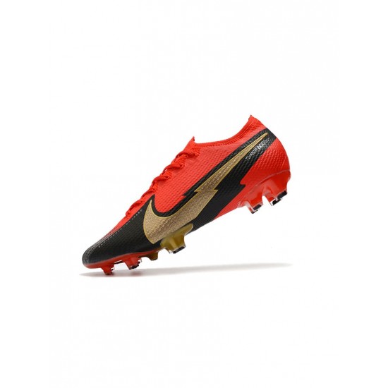 Nike Mercurial Vapor 13 Elite FG Red Gold Black Soccer Cleats