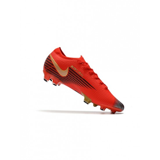 Nike Mercurial Vapor 13 Elite FG Red Gold Black Soccer Cleats