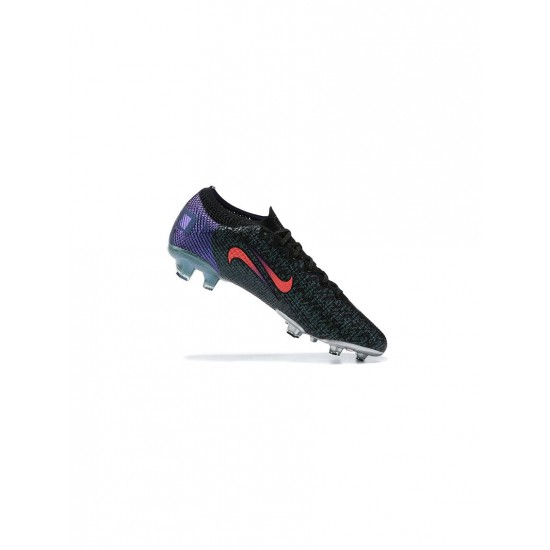 Nike Mercurial Vapor 13 Elite Se FG Black Fierce Purple Metallic Silver Soccer Cleats