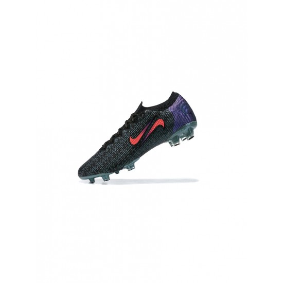 Nike Mercurial Vapor 13 Elite Se FG Black Fierce Purple Metallic Silver Soccer Cleats