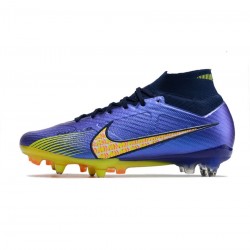 Nike Mercurial Superfly 9 Elite FG SG Pro Purple Yellow Black Soccer Cleats