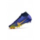 Nike Mercurial Superfly 9 Elite FG SG Pro Purple Yellow Black Soccer Cleats