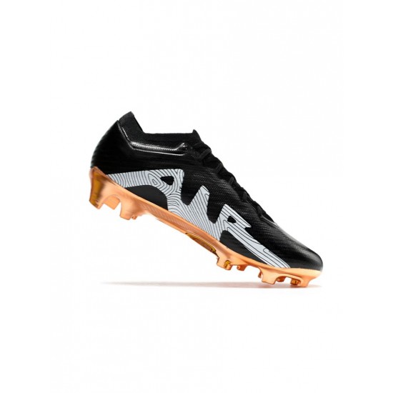 Nike Mercurial Vapor 15 Elite FG Black Gold White Soccer Cleats