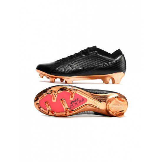 Nike Mercurial Vapor 15 Elite FG Black Gold White Soccer Cleats