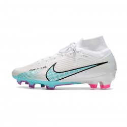 Nike Air Zoom Mercurial Superfly Elite 9 FG White Blue Pink Soccer Cleats