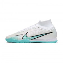 Nike Air Zoom Mercurial Superfly Ix Elite IC White Blue Soccer Cleats