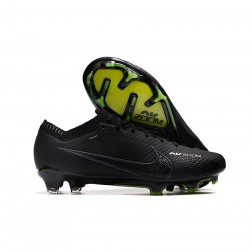 Nike Air Zoom Mercurial Vapor 15 Elite FG Black Grey Volt Soccer Cleats