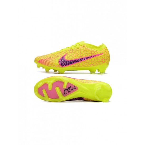 Nike Air Zoom Mercurial Vapor Xv Elite FG Firm Ground Yellow Purple Soccer Cleats