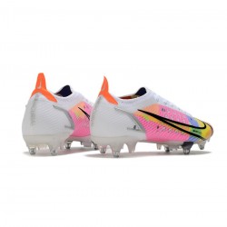 Nike Mercurial Dragonfly Vapor 14 Elite SG Pro White Metallic Silver Dark Raisin Soccer Cleats