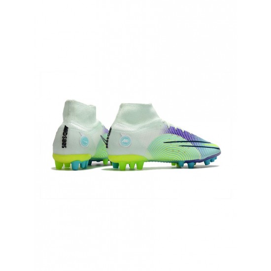 Nike Mercurial Superfly 8 Elite AG Barely Green Volt Electro Purple Soccer Cleats