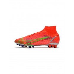 Nike Mercurial Superfly 8 Elite AG Pro Bright Crimson Metallic Silver Soccer Cleats