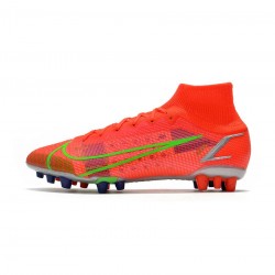 Nike Mercurial Superfly 8 Elite AG Pro Bright Crimson Metallic Silver Soccer Cleats