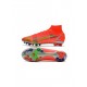 Nike Mercurial Superfly 8 Elite AG Pro Bright Crimson Metallic Silver Soccer Cleats