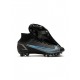 Nike Mercurial Superfly 8 Elite AG Pro Black Iron Grey University Blue Soccer Cleats