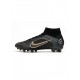 Nike Mercurial Superfly 8 Elite AG Pro Black Metallic Gold Metallic Silver Soccer Cleats