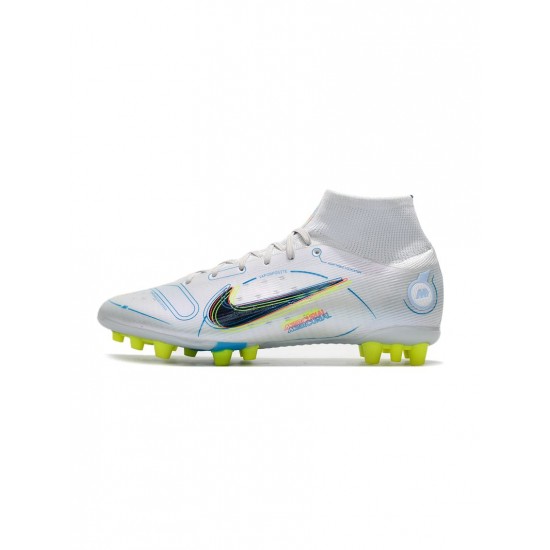 Nike Mercurial Superfly 8 Elite AG Pro Grey Blue Light Marine Soccer Cleats