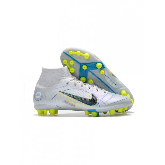 Nike Mercurial Superfly 8 Elite AG Pro Grey Blue Light Marine Soccer Cleats