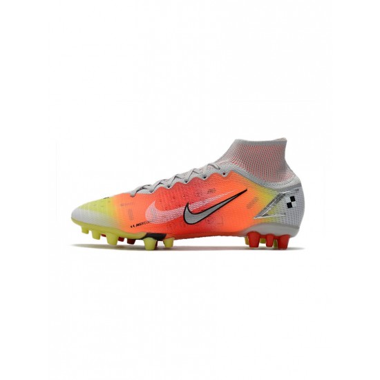 Nike Mercurial Superfly 8 Elite Elite AG Pro White Metallic Silver Pure Platinum Soccer Cleats