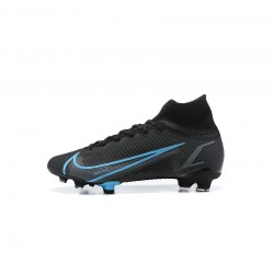 Nike Mercurial Superfly 8 Elite FG Black Blue  Soccer Cleats