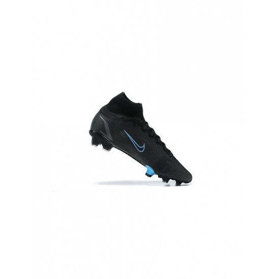 Nike Mercurial Superfly 8 Elite FG Black Blue  Soccer Cleats