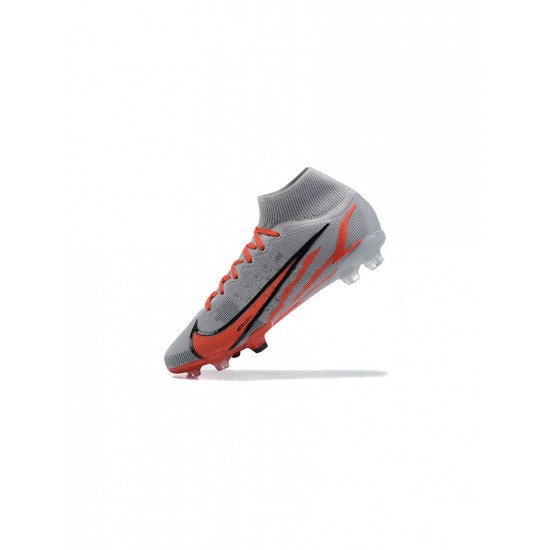 Nike Mercurial Superfly 8 Elite FG Grey Orange Black Soccer Cleats