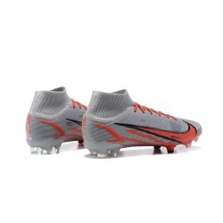 Nike Mercurial Superfly 8 Elite FG Grey Orange Black Soccer Cleats