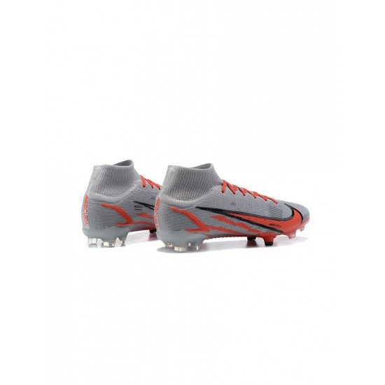 Nike Mercurial Superfly 8 Elite FG Grey Orange Black Soccer Cleats