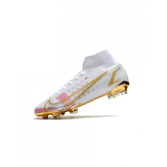 Nike Mercurial Superfly 8 Elite FG Season White Gold Soccer Cleats