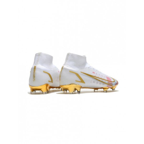 Nike Mercurial Superfly 8 Elite FG Season White Gold Soccer Cleats