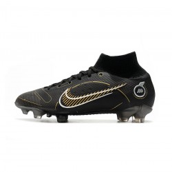 Nike Mercurial Superfly 8 Elite FG Shadow Black Metallic Gold Metallic Silver Soccer Cleats