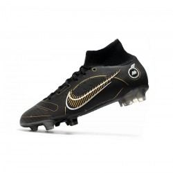 Nike Mercurial Superfly 8 Elite FG Shadow Black Metallic Gold Metallic Silver Soccer Cleats