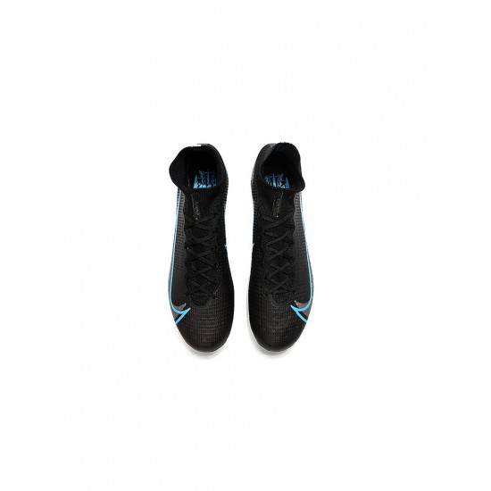 Nike Mercurial Superfly 8 Elite FG Black Iron Grey University Blue Soccer Cleats