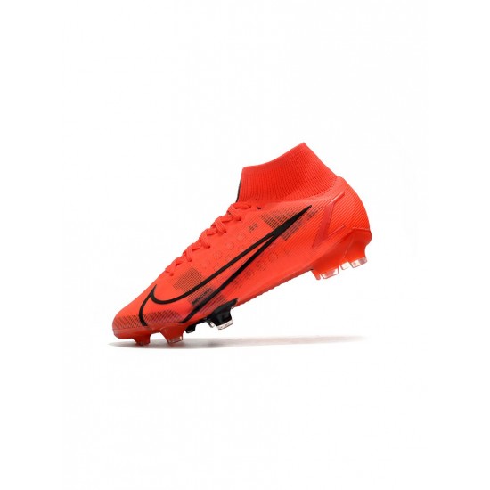 Nike Mercurial Superfly 8 Elite FG Red Black Soccer Cleats